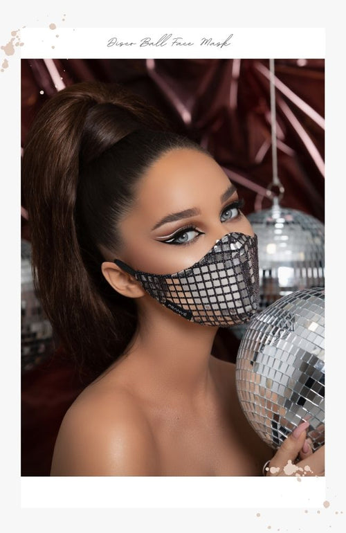 disco ball face mask for womenr