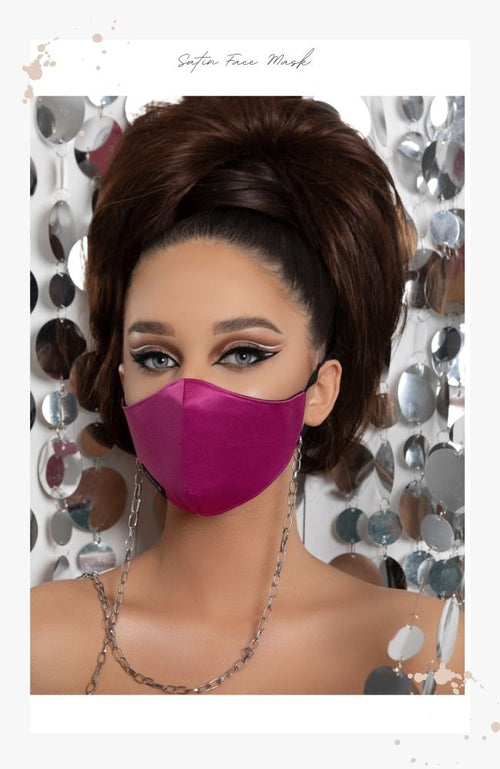 couture fuschia pink face mask for women