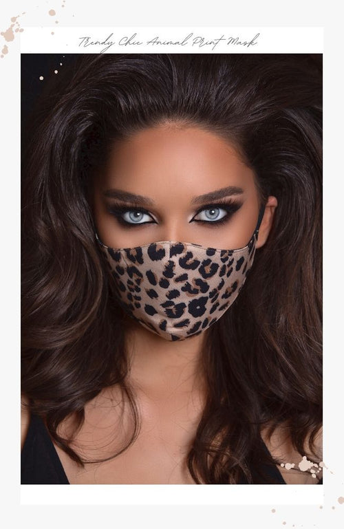 stylish leopard print face mask for women