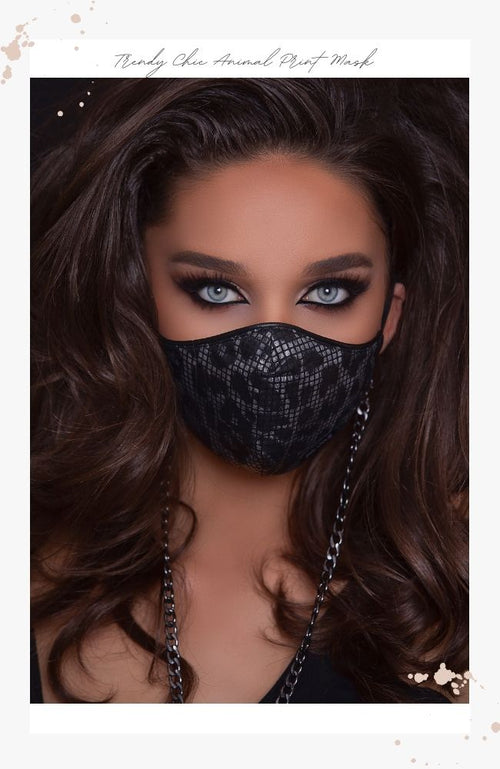 stylish snake skin face mask for women